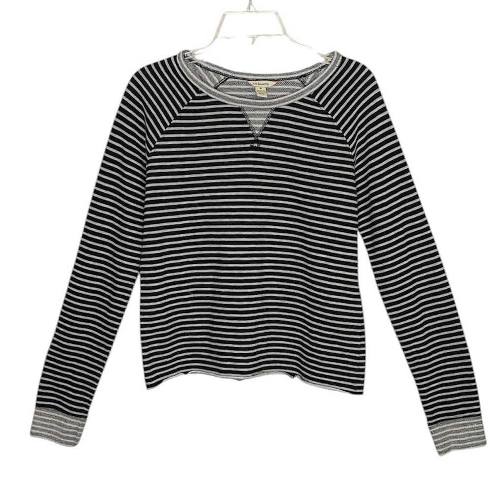G.H. BASS & CO. WOMENS STRIPED COTTON BLEND LONG SLEEVE SHIRT SIZE MEDIUM